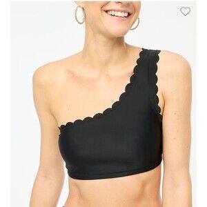 NWT J Crew Scalloped one-shoulder bikini top XXS Retail $64.50